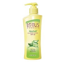 Lotus Herbals Aloesoft Daily Body Lotion | Non Greasy | Cools and Refreshes Skin | SPF 20 | For All Skin Types | 250ml x Pack of 3