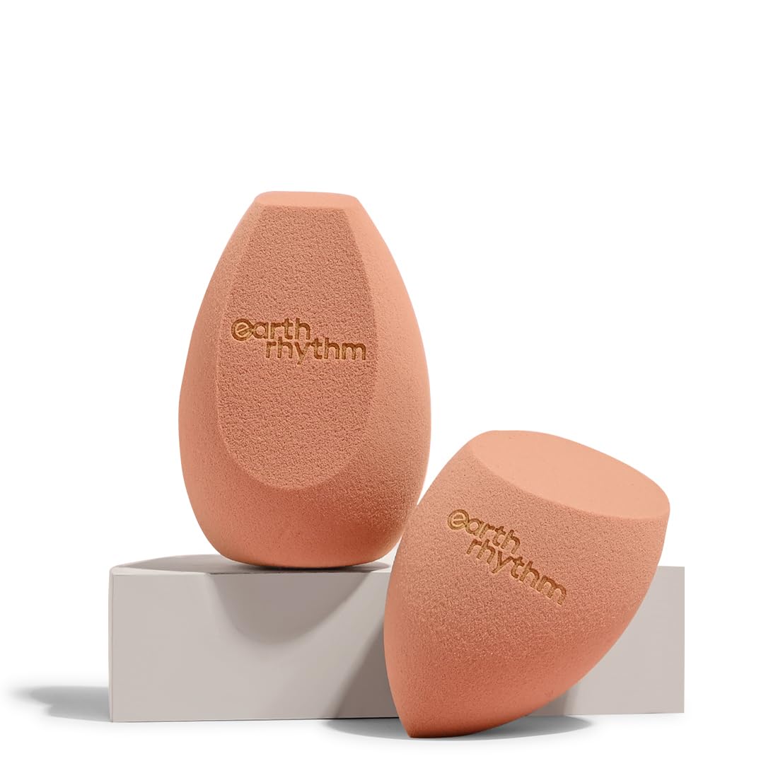 Earth Rhythm Beauty Blender Makeup Sponge | Three Cut Sponge, Olive Cut Sponge | Latex Free | Flawless Application | Wash & Reuse - Pack of 2