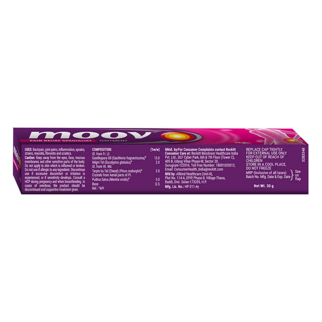 Moov Fast Pain Relief Cream - 30g (Pack of 3) | Suitable for Back Pain, Muscle Pain, Joint Pain, Knee Pain | 100% Ayurvedic Formula | Suitable for Sports & Gym related injuries