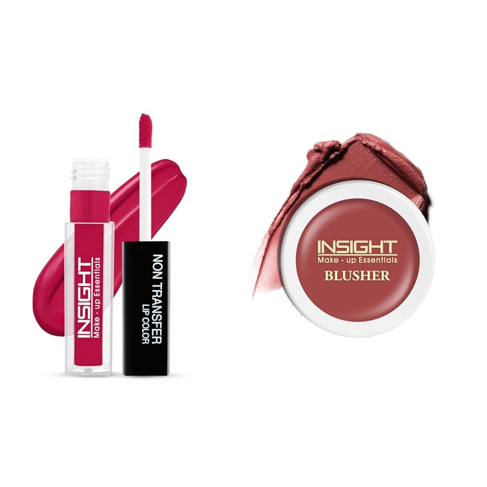 Insight Cosmetics Insight Non Transfer Lip Color Matte Texture12Hrs WaterproofTrue ColorSmudge Proof Paraben Free 100% Veg, 4ml(LG40-07) Crème Blusher, Face Makeup, Caramel Eclair, 3.5 gm(B-02=06)