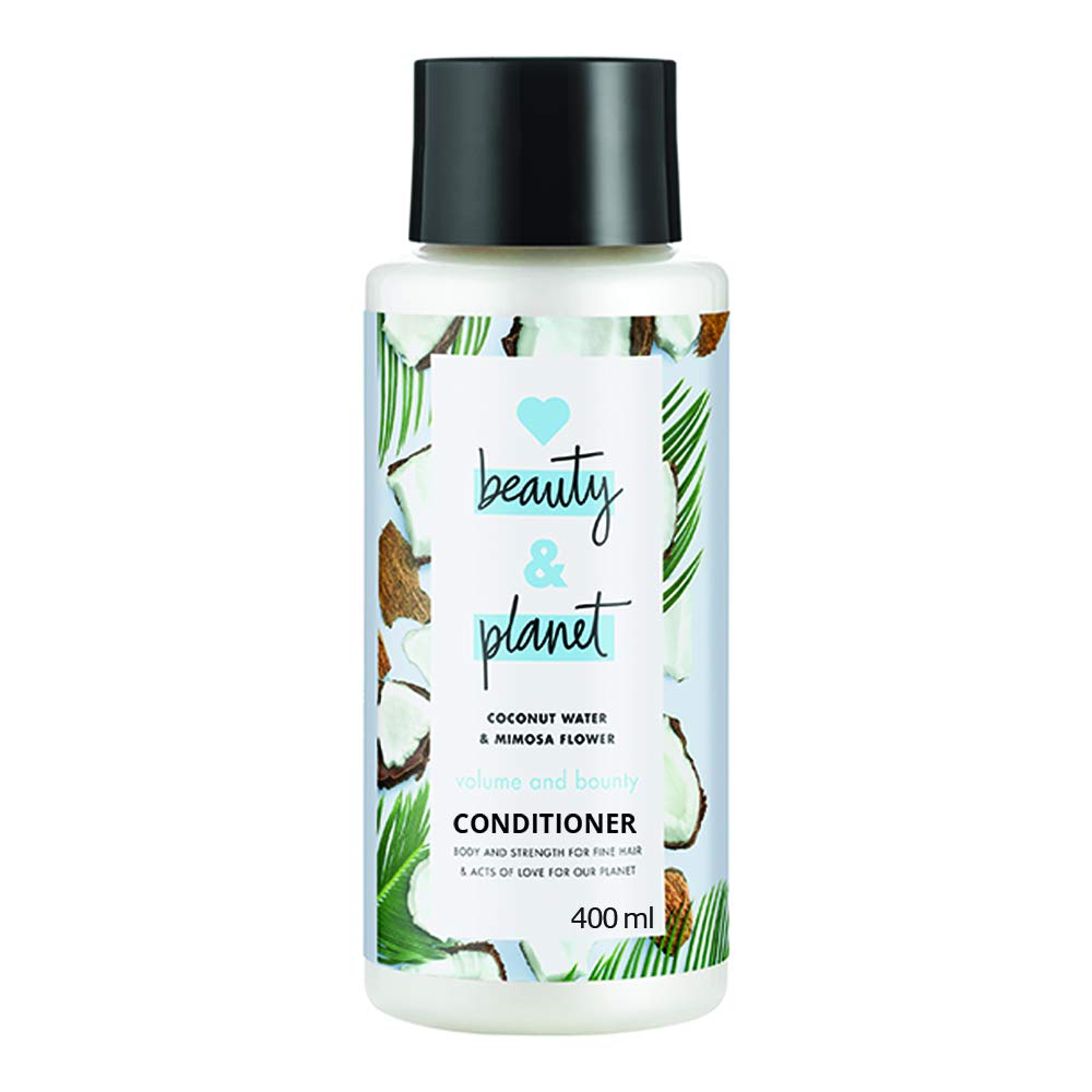 Love Beauty & Planet Smooth and Serene Shampoo with Argan Oil and Lavender Aroma, 400 ml & Love Beauty & Planet Volume and Bounty Conditioner with Coconut Water and Mimosa Flower Aroma, 400 m