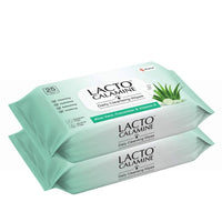 Lacto Calamine Oil Control Face Wipes with Neem, Vitamin B3 and Aloe Vera White, 60 Count, Pack of 2 & Lacto Calamine Daily Cleansing Face Wipes, Pack of 2, 50 Count