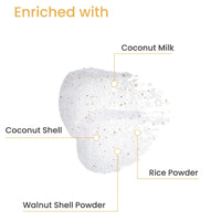 Earth Rhythm Body Scrub with Coconut Milk & Coconut Shell | Removes Grime, Polishes Skin, Nourishes & Softens | Men and Women - 200g