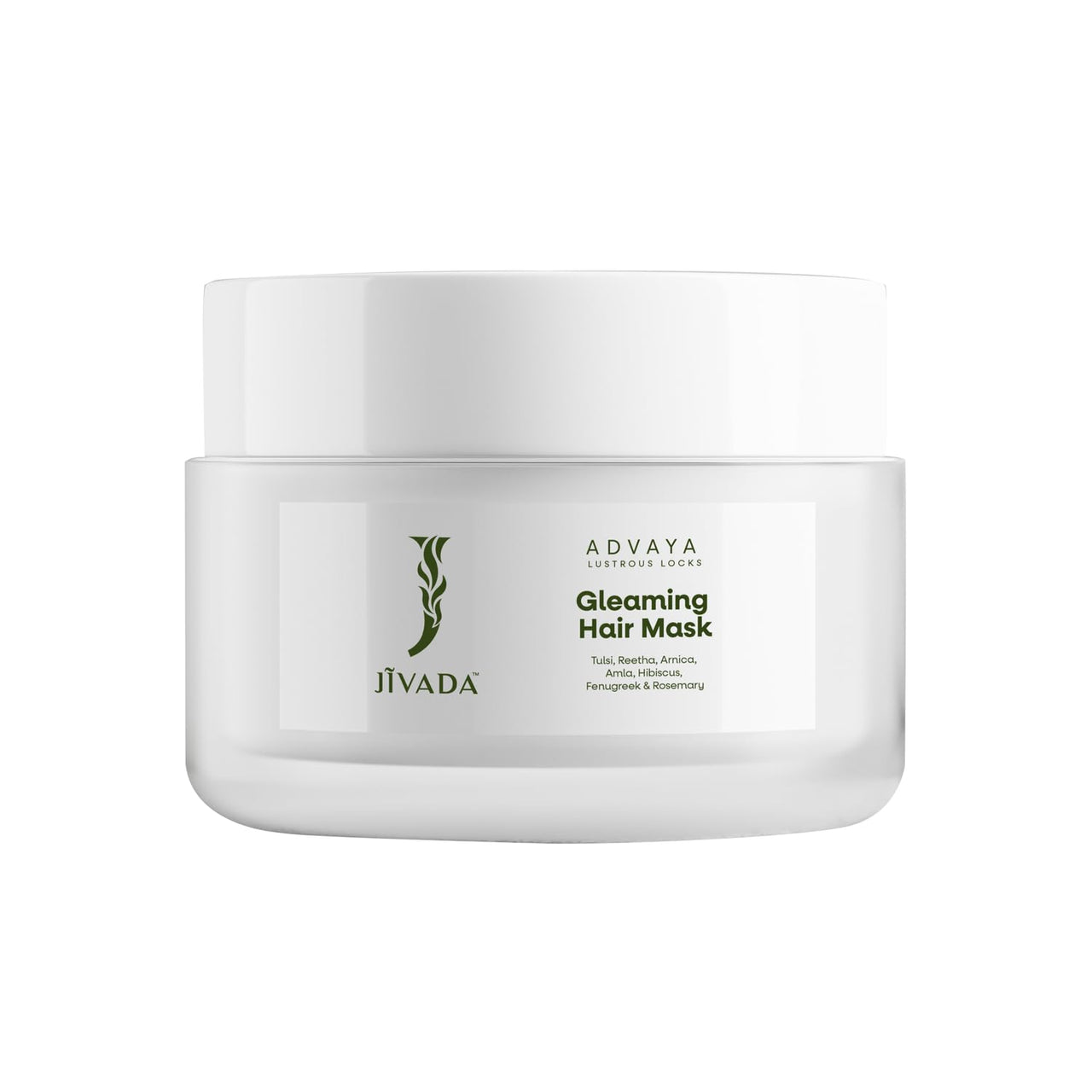 Jivada Gleaming Hair Mask with Rosemary, Hibiscus & Amla | Arnica, Tulsi & Fenugreek | For Dry & Frizzy Hair |Silky & Shiny Hair | All Hair Types | Women & Men | Sulphate & Paraben Free | 100 Gram