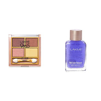 Lakmé 9 To 5 Shimmery Eye Color Quartet Eye Shadow, Desert Rose Powder, 7G & Lakmé Nail Color Remover, 27Ml, Multicolor