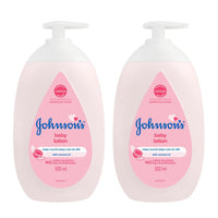 Johnson's Baby Lotion | 100% Natural Plant Oil Based | 24H Moisturized & Soft Skin | 500ml Twin Pack