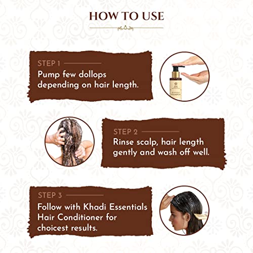Khadi Essentials Bhringraj Shampoo For Women & Men With Amla For Dry And Frizzy Hair, Sulphate And Paraben Free - 200ml
