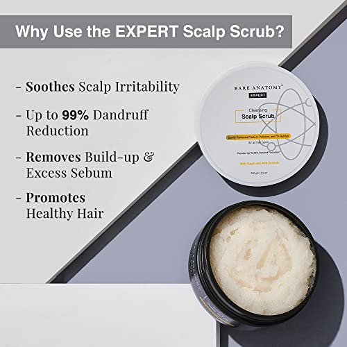 Bare Anatomy Scalp Scrub with Natural AHAs, Coconut & Sugar | Get Up To 99% Dandruff Reduction | Dandruff Remover | Oily Scalp Exfoliator Hair Scrub | Sulphate & Paraben Free | For Women & Men | 250g