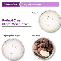 O3+ Derma Cult Retinol Cream Night Moisturizer for Wrinkles and Fine Lines| Anti Ageing Cream | For Men & Women 40 gm