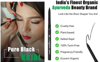 Organic Netra Pure Black Pencil Kajal Waterproof, Smudgeproof and Long Lasting Upto 12Hrs Enriched With All Natural Ingredients, Intense Colour, Matte Finish