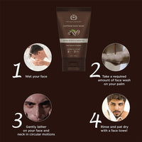 The Man Company Coffee Face Wash for Deep Cleansing & Oil Control - 100ml | Tan Removal with Coffee Arabica & Green Tea Extracts | Soothes Skin