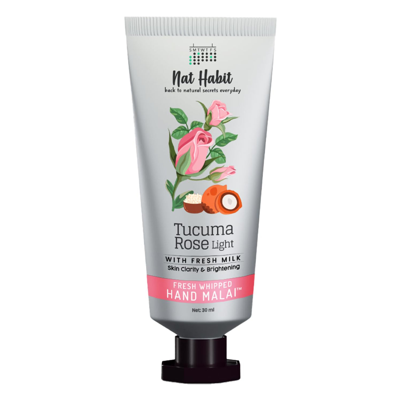 Nat Habit Cold Pressed Oil Combo Castor Oil 200 ml and Tucuma Rose Hand Malai - Hand Cream 30 ml For Hair Fall, Hair Growth & Hand Moisturization