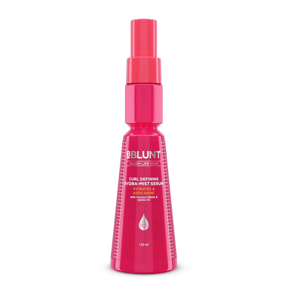 BBLUNT Curl Defining Hydra-Mist Serum with Jojoba Oil and Coconut Water for Hydrated & Nourished Curls - 150 ml | Hydrates & Nourishes Hair | Smoothens Hair | Tames Frizz