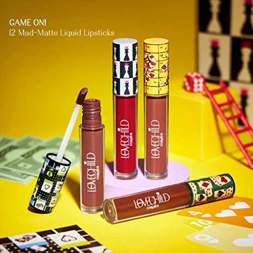 LoveChild Masaba Game On! - No Rules - Smudge Proof Matte Liquid Lipstick, Choco-Plum Velvet Smooth, Hydrating & Moisturising, Lasts Up to 12 hours, 5Ml