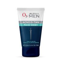 O3+ Volcano Scrub (50G) & O3+ ALPHA MEN Acno D-TAN Face Wash with Tea Tree 100g for Oily Skin Combo