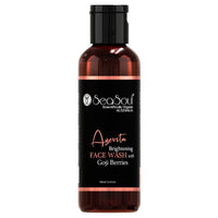 SEA SOUL Brightening Face Wash - 100ml | Deep Cleansing Facial Cleanser with Glutathione, Hyaluronic Acid, Goji Berries | Removes Makeup, Dirt, Excess Oil | For Glowing Skin, All Skin Types