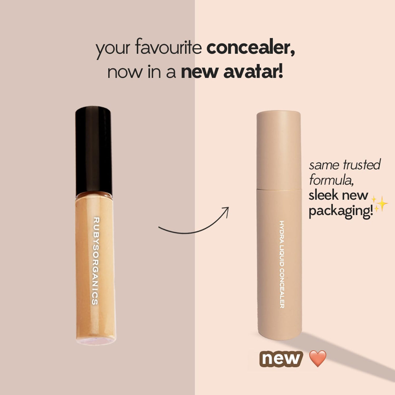 Ruby's Organics Concealer for Face Makeup - Light Weight, Full Coverage, Easily Blendable, Highly Pigmented, Oil Free - for All Skin Types - HC 1, 6.5ml