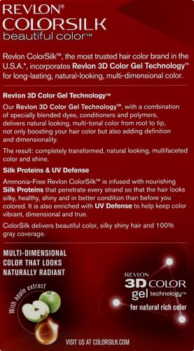 Revlon Colorsilk Beautiful Color, Permanent Hair Color with Keratin, 40ml + 40ml + 11.8ml - 20 Brown Black (Pack of 1)