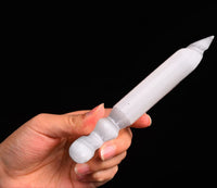 JIC Gem 4 Pcs Selenite Wand 6 Inch Natural Spiral Selenite Sticks Crystal Point for Reiki, Healing, Meditation, Chakra, Positive Energy B-spiral4 Wand 6