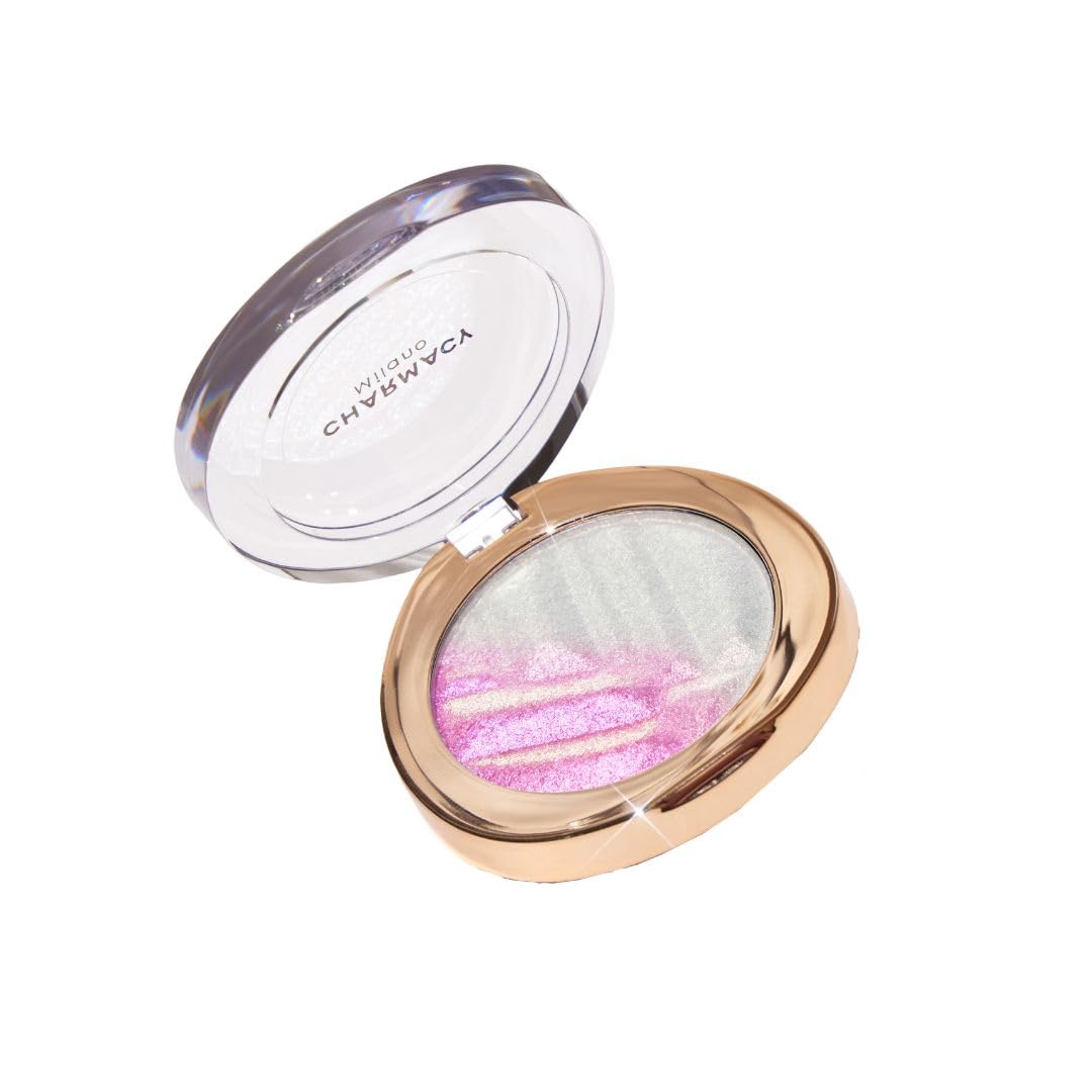 Charmacy Milano Star Dust - 612, Multichrome Blush & Highlighter, Seemless Blending Formula, Radiant Look, Compact & Portable (4.2 gms)