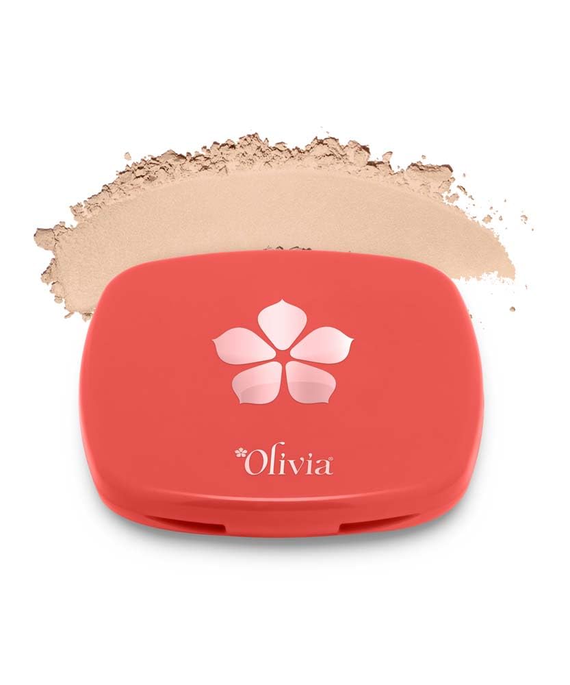 Olivia Weightless Matte Finish Compact Powder for Women | Full Coverage Face Makeup | Non-Oily Matte Look | Pore Minimizing & Evens Out Complexion | For All Skin Types | 10g | 01 Creamy Maple