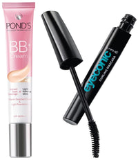 Lakmé Eyeconic Lash Curling Mascara, Black, 9ml And Pond's  White Beauty BB+ Fairness Cream 01 Original, 18 g