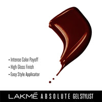 LAKMÉ Absolute Gel Stylist Glossy Finish Nail Color & Absolute Gel Stylist Color Combo, 12 Ml