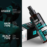 Ustraa Beard Wash Woody - 100 ml - Sulphate-free Beard Wash | Daily Use Hair Conditioner - 100gm -with Water Hyssop (Brahmi) & Vitamin E | & Hair Serum Anti-Dandruff - 200ml | with Tea Tree & Ginger