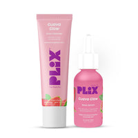 PLIX - Guava Glow Regime with 10% Vitamin C Face Mini Serum (10ml) & Juicy Mini Cleanser | For Dark Spot Corrections and Brighter Complexion | (20 ml) (Pack of 2)