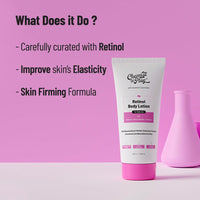 Chemist at Play Anti-Aging Body Lotion with 4% Retinol, Niacinamide & Zemea 200ml + Exfoliating Body Scrub For Removing Tan & Dead Skin Cells | Helps With Rough & Bumpy, Tanned & Pigmented Skin 75gm