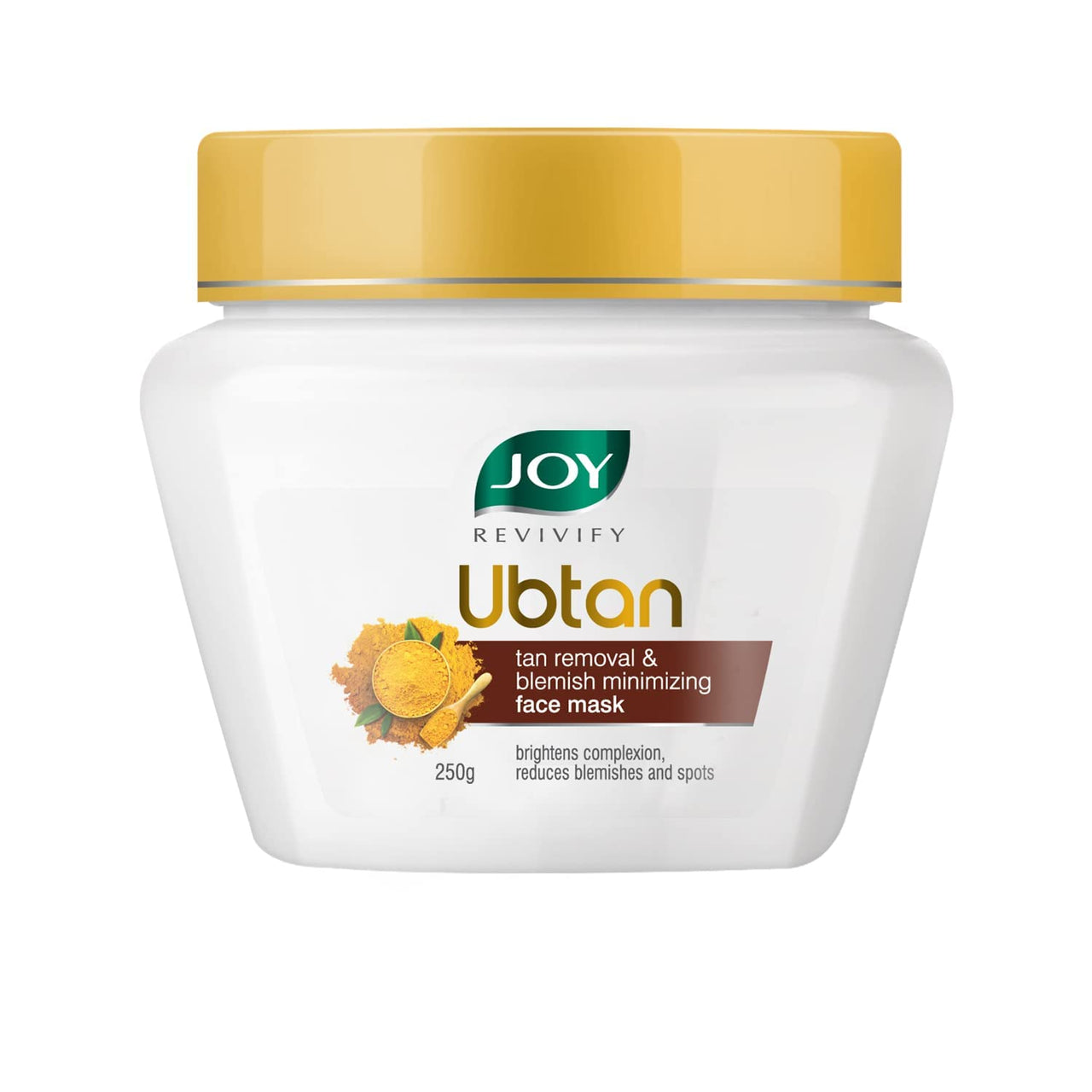 Joy Ubtan Tan Removal Face Pack (250gm) | Detan Pack with Kaolin Clay, Sandalwood, Turmeric & Saffron for Natural Glow | Exfoliates Skin & Minimizes Blemishes | For All Skin Types; Men & Women