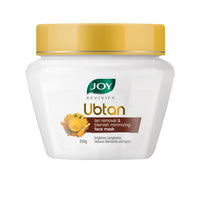 Joy Ubtan Tan Removal Face Pack (250gm) | Detan Pack with Kaolin Clay, Sandalwood, Turmeric & Saffron for Natural Glow | Exfoliates Skin & Minimizes Blemishes | For All Skin Types; Men & Women