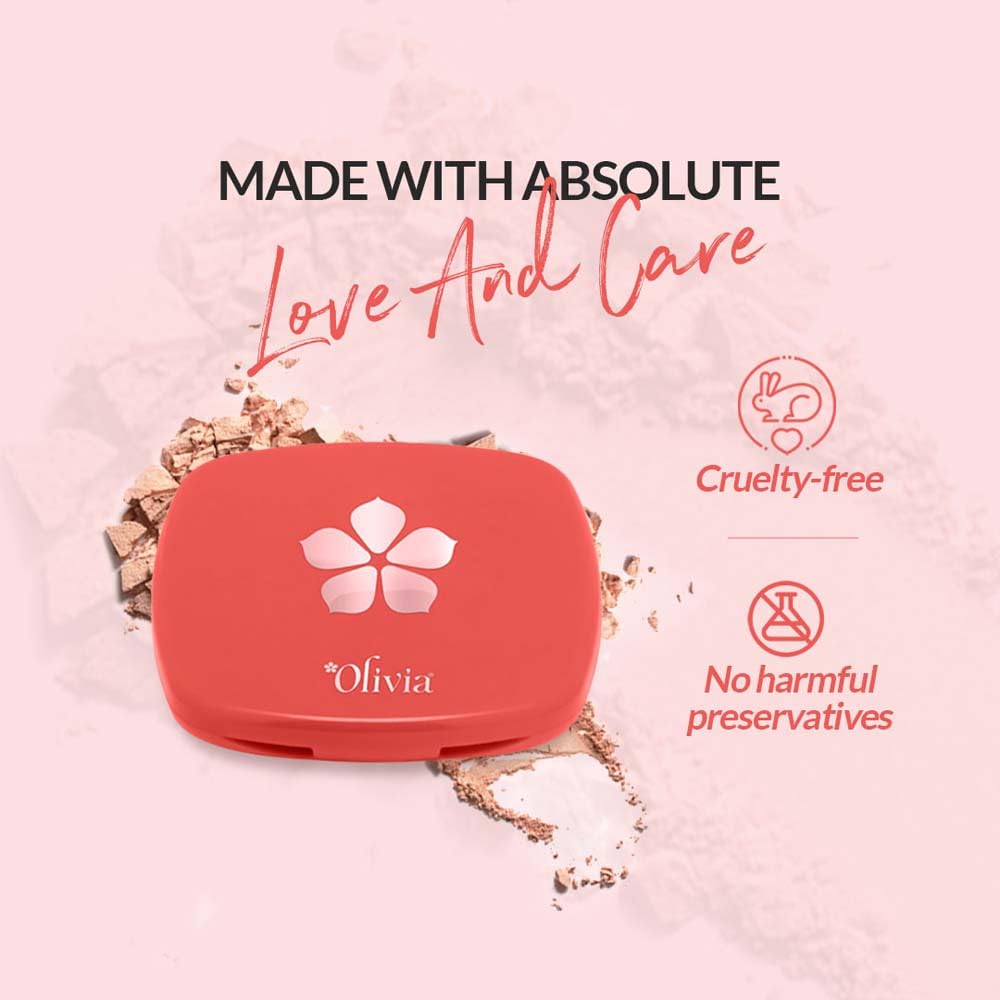 Olivia Weightless Matte Finish Compact Powder for Women | Full Coverage Face Makeup | Non-Oily Matte Look | Pore Minimizing & Evens Out Complexion | For All Skin Types | 10g | 01 Creamy Maple