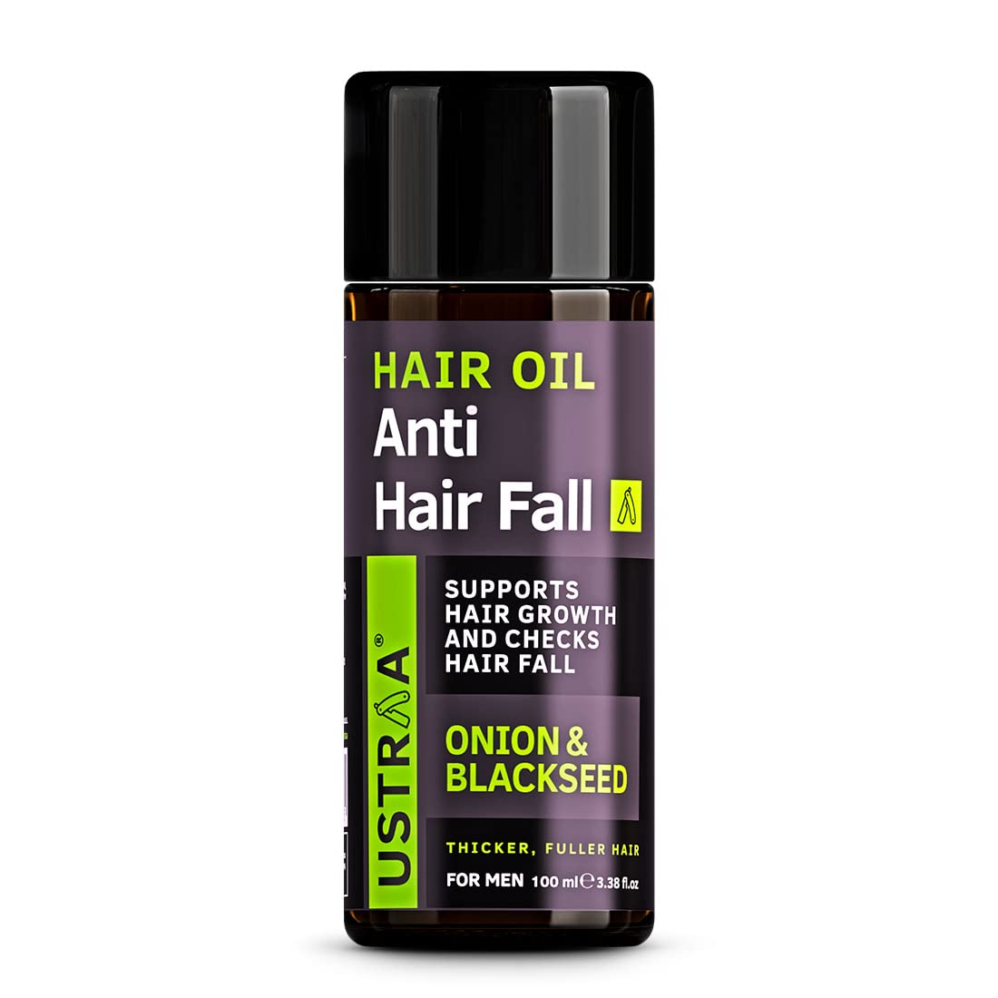 Ustraa Anti Hair Fall Oil - 100ml | With Onion Oil, Blackseed | Hair Fall Control with Saw Palmetto | Reduce Hair Fall | Promote Hair Growth | No Parabens
