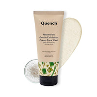 QUENCH BOTANICS Rice Water Gentle Exfoliation Cream Face Wash | Korean Face Wash for Glowing Skin | Brightens & Hydrates Skin with Aloe Vera & Vitamin E | Made in Korea (100ml)