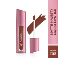 MATTE Majesty Liquid Lipstick Smudged Proof Long Lasting Highly Pigmented Water Proof Matte Liquid Lipstick (Premiere Leaug Nude)