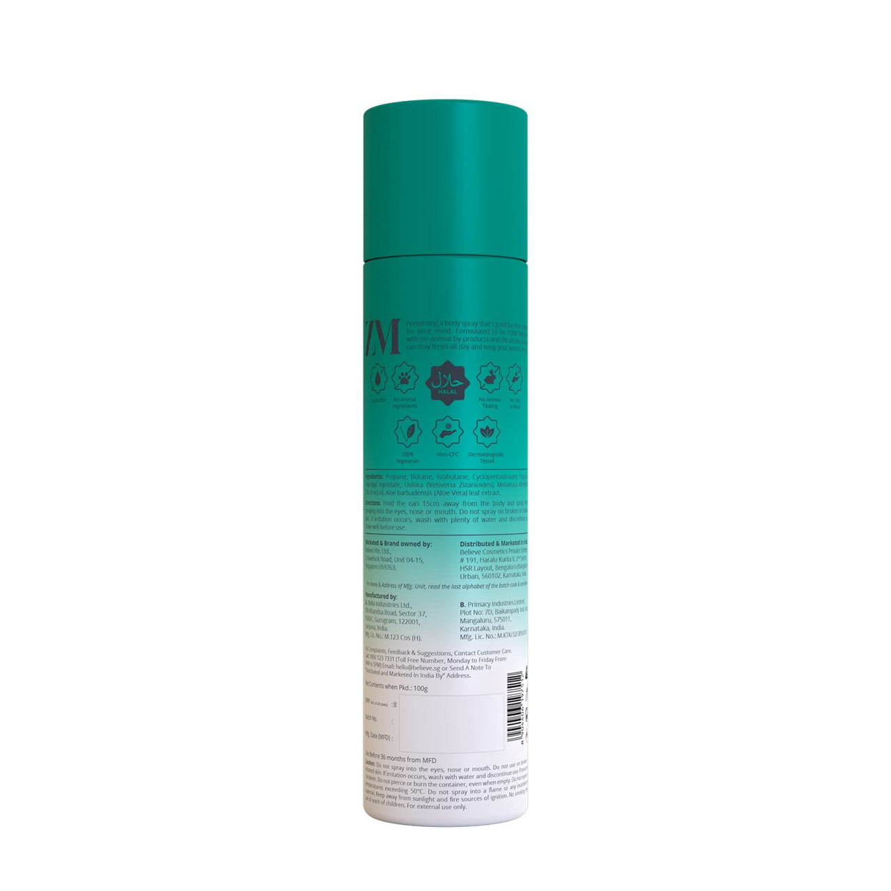 ZM Zayn & Myza Cerys No Alcohol Body Spray | Refreshing, Long Lasting Odour Protection | Skin Friendly Deodorant For Women, 150 ml