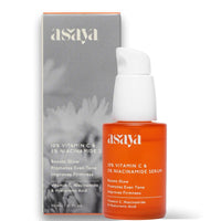 Asaya 10% Vitamin C Face Serum for Brightening & Glowing Skin | With 5% Niacinamide & Hyaluronic Acid | Dark Spot Correcting & Barrier Support | For Skin Radiance | Non Irritating & Non Sticky | Brightening Serum for Dull Skin | Reduces Dark Spots | Treat