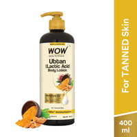 WOW Skin Science Ubtan Body Lotion- All skin type - Anti-Tanning & Smoothening Care with Saffron Extract, Sandalwood Oil - 400mL