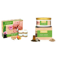 Vaadi Herbals Soothing And Refreshing Pedicure Manicure Spa Kit, 135g and Vaadi Herbals Foot Cream, Clove And Sandal Oil, 150G