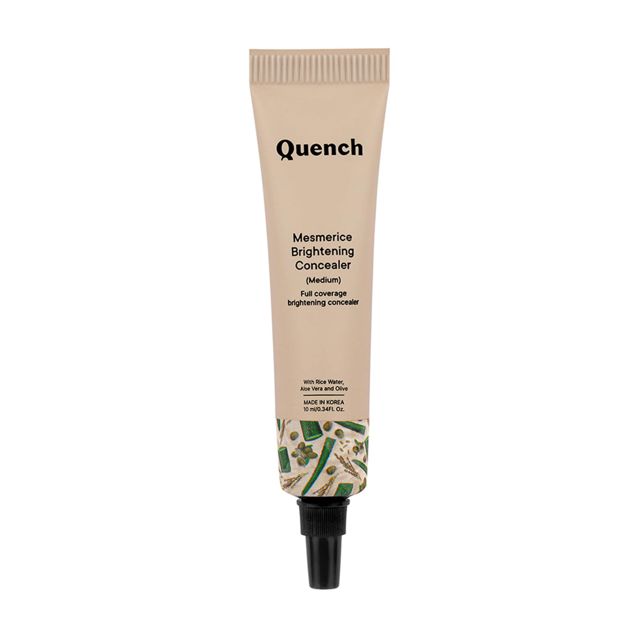 QUENCH BOTANICS Brightening Natural Cream Concealer With Rice Water & Aloe Vera | For All Skin Types Conceals Dark Circles & Brightens Under Eyes | Made In Korea (Medium), 10Ml