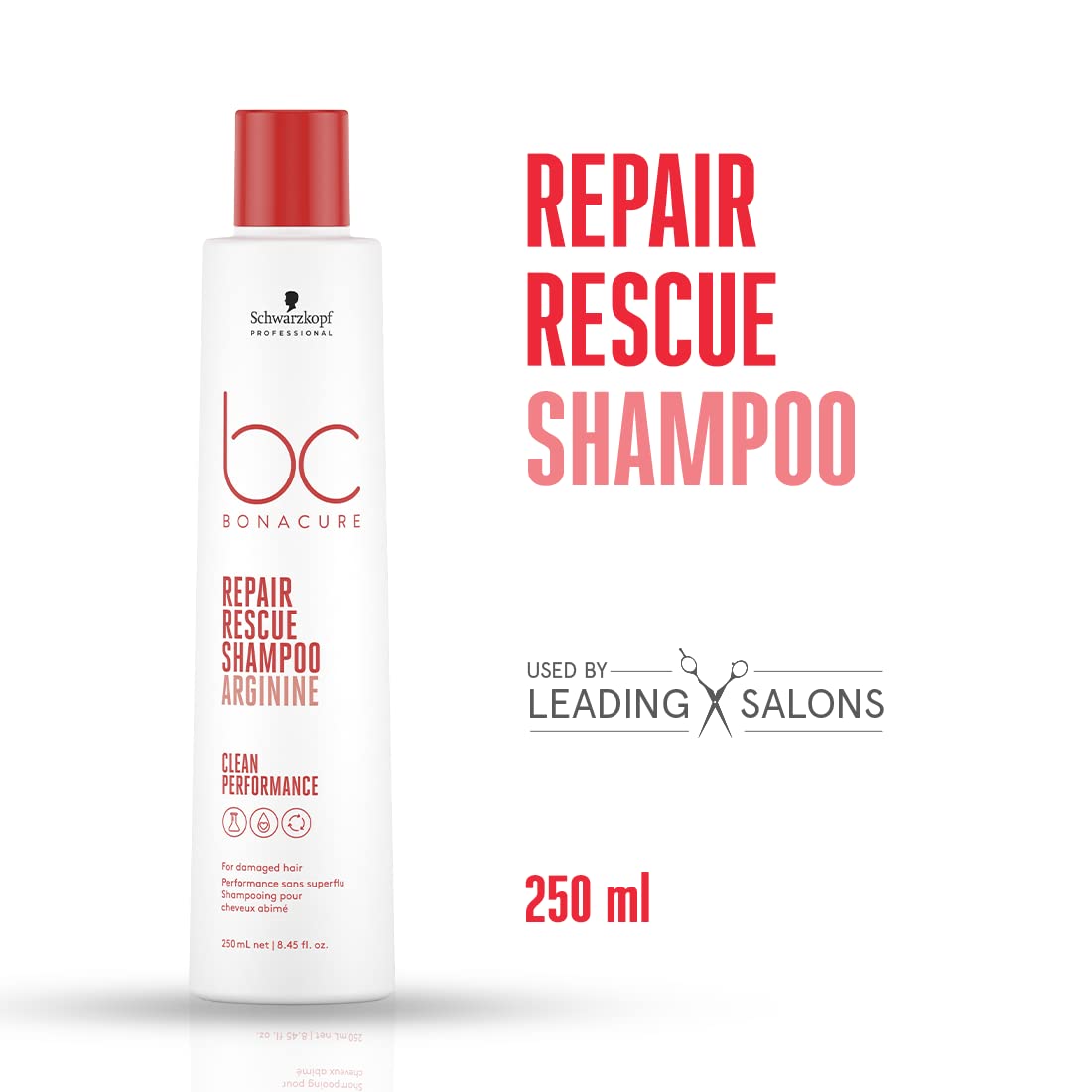 Schwarzkopf Professional Bonacure Peptide Repair Rescue Micellar Shampoo | For Damaged Hair | 250ml