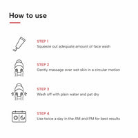 DERMATOUCH Bright & Even Tone Face Wash with Niacinamide, Vitamin E and Kojic Acid | Daily Gentle Face Wash For Tan, Pigmentation, Uneven Tone - 30G