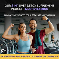 Carbamide Forte Liver Detox Supplement with Milk Thistle Extract 800mg (30:1) | Added Multivitamins & Amino Acid | Liver Support Supplement –120 Veg Tablets