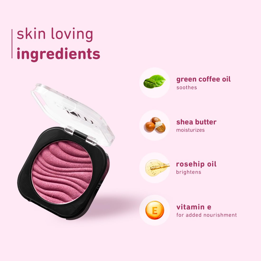 Plum Cheek-A-Boo Shimmer Blush | Highly Pigmented | Effortless Blending | 100% Vegan & Cruelty Free | 125 Pink About You