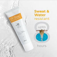 Brinton UV Doux Silicone Sunscreen Gel with SPF 50&PA+++ Broad Spectrum for Face & Body with No White Cast|Non Comedogenic,Paraben Free,Water Resistant|Clinically Proven & Dermatologist Approved,50gm