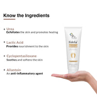 Fixderma 5% Lactic Acid, 15% Urea, 3% Glycerine Fidelia Foot Cream For Dry & Cracked Feet, Moisturizes and Soothes Feet, Heel Repair Paraben & Sulphate Free, All Skin Types 75gm