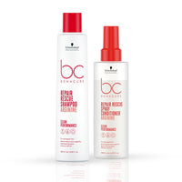 Schwarzkopf Professional New Bonacure Clean Repair Rescue Shampoo (250ml) with Arginine + Spray Conditioner 200ml | COMBO for Damaged and chemically treated hair