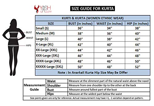 YASH GALLERY Women's  Cotton Printed Anarkali Kurta (Black;Red)