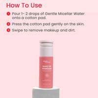 Earth Rhythm Micellar Cleansing Water | Makeup Remover| No Rinse Formula | Removes Daily Stubborn Makeup,Waterproof Makeup, SPF & Impurities | Maintain Moisture Balance | All Skin Type - 50ml